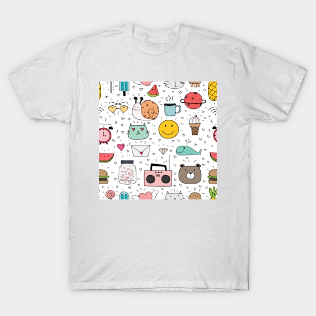 Funny Doodle Art T-Shirt by labatchino